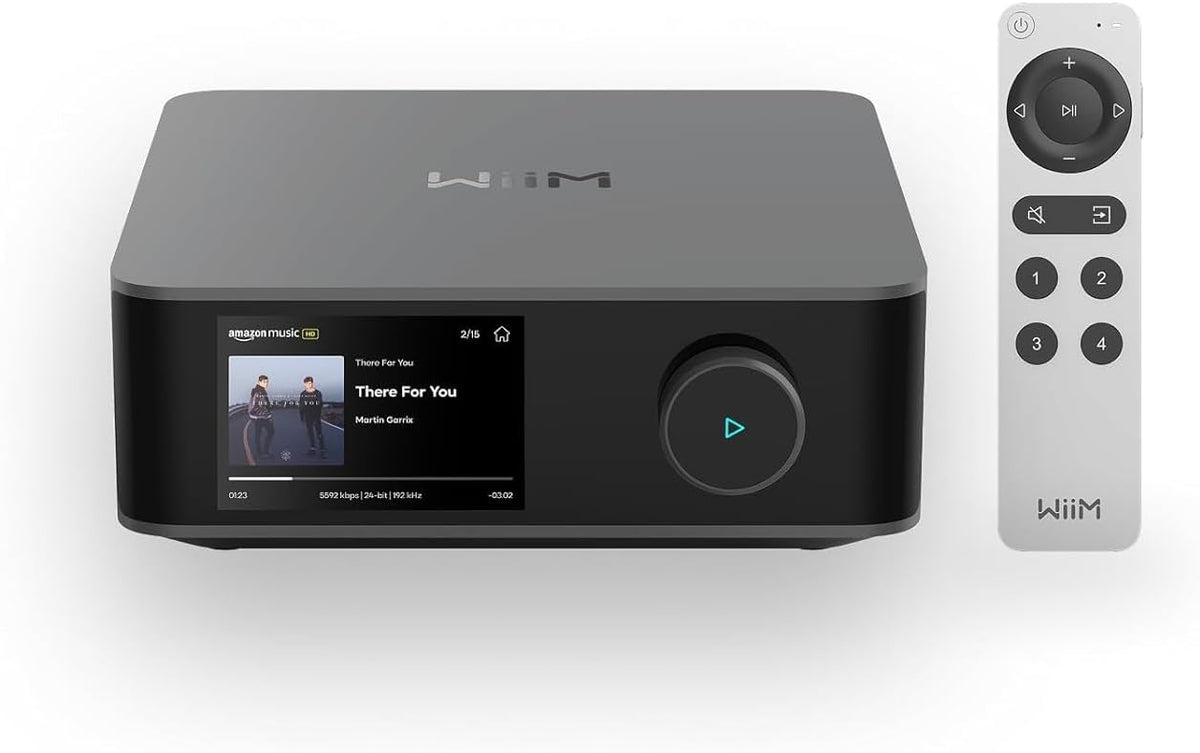 WiiM Amp Ultra Stereo Streaming Amplifier, HDMI ARC & RoomFit, Space Gray
