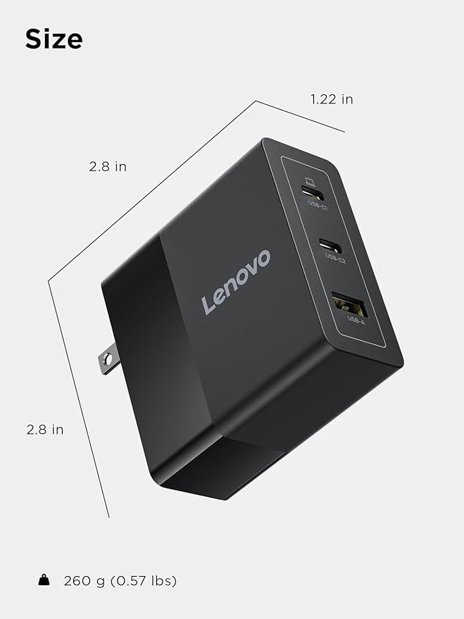 Lenovo 140W USB C Charger, GaN Power Adapter