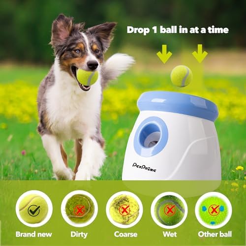 Pet Prime Automatic Dog Ball Thrower Launcher for Small and Medium Dogs, Inte...