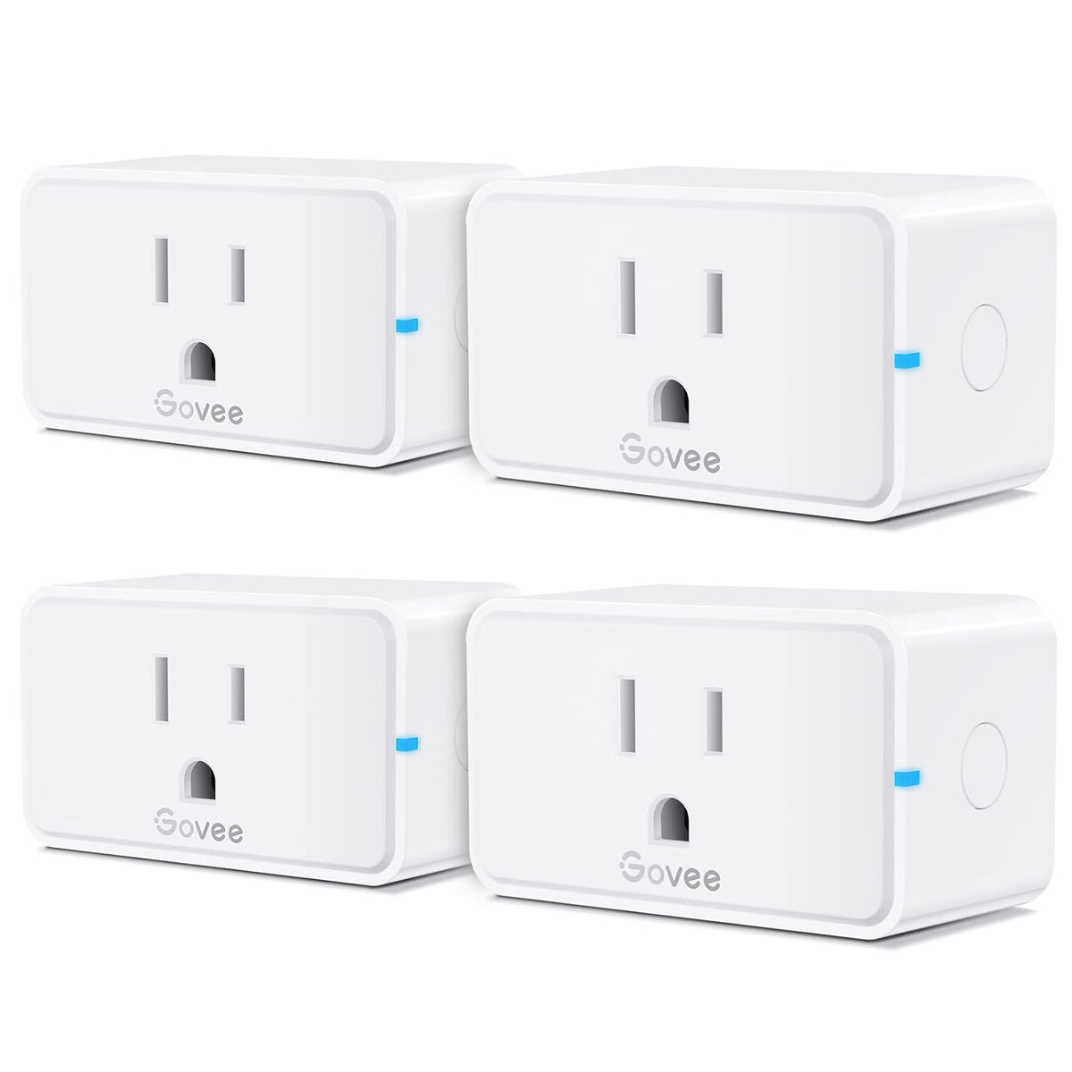 Govee Smart Plug 15A WiFi Bluetooth Outlet 4 Pack, Remote Group Control