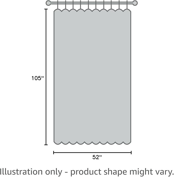 KOUFALL Extra Long Blackout Curtains 105 Inch, Gothic Curtains by Size 104