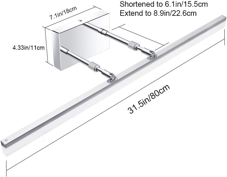 Aipsun 31.5 inch LED Vanity Lights Adjustable Bathroom Light Fixtures Bathroo...
