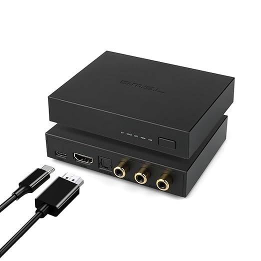 SMSL PS100 Digital to Analog Audio Converter, USB/Optical/Coaxial/HDMI ARC to