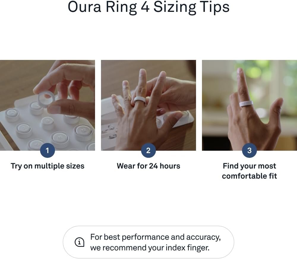 OURA Ring 4 Smart Ring - Silver - Size 10