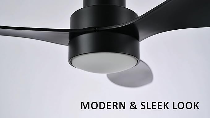 SMAAIR Ceiling Fan with Light and Remote Control 52 Inch, Flush Mount Ceiling