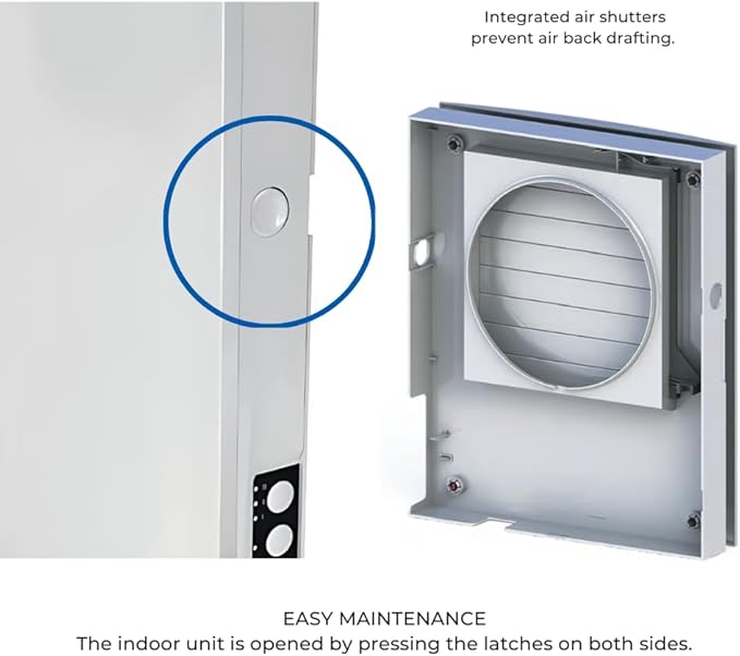VENTS-US TwinFresh Expert RW1-85-2 V.2 Ductless Through the Wall Ventilation Fan