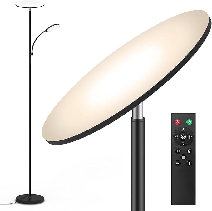 marctronic Floor Lamps for Living Room, 44W/4500LM Super Bright 2 in 1 LED