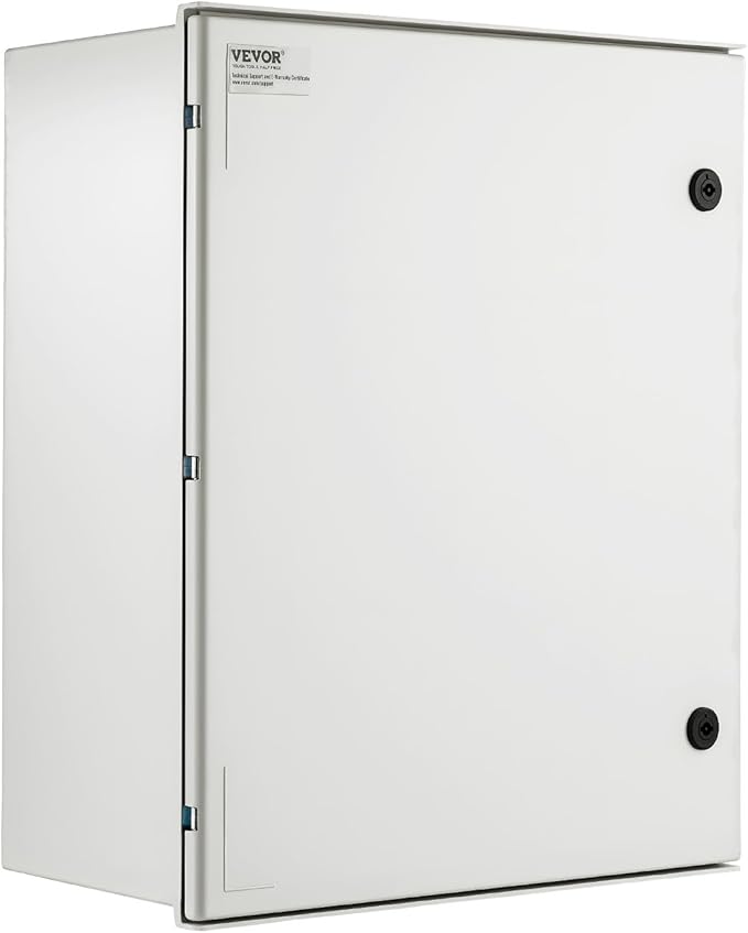 VEVOR Fiberglass Enclosure 19.7 x 15.7 x7.9 Electrical Enclosure Box NEMA 3X