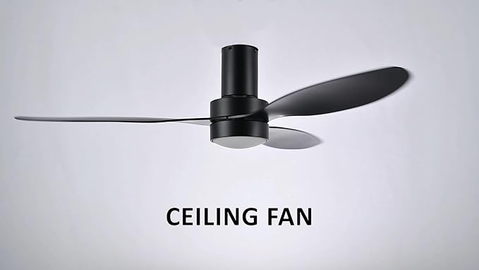 SMAAIR Ceiling Fan with Light and Remote Control 52 Inch, Flush Mount Ceiling