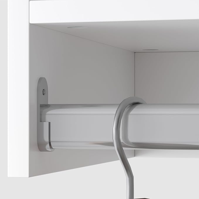 96" Modular Closet with Hanging and Drawers, Wall-Mounted Wardrobe Organ...