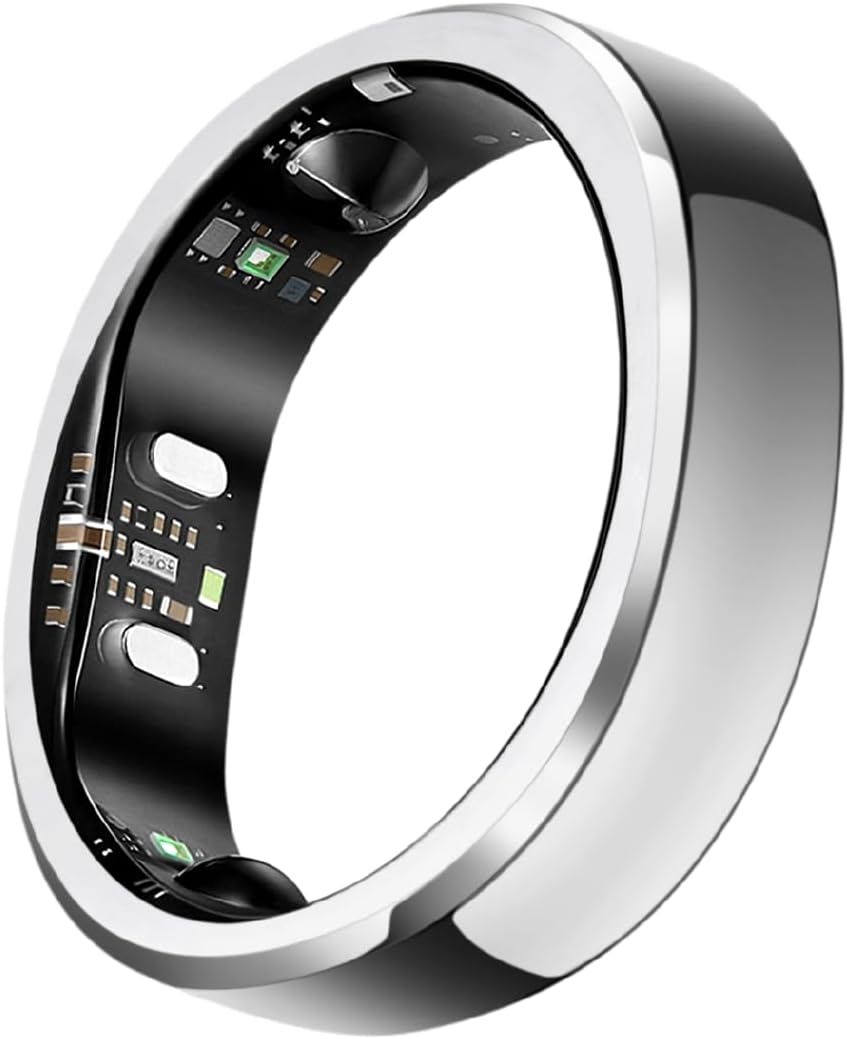 RingConn Gen 3 Smart Ring - Vascular Trends(Size 10, Future Silver)