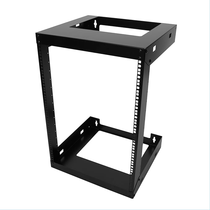 Raising Electronics 15U Wall Mount Open Frame 19 Inch Server Equipment Rack
