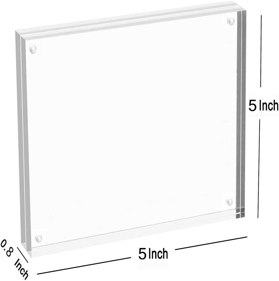 Magicool Premium Acrylic Photo Frame- Magnet Photo Frame -Double Sied Thick D...