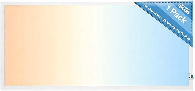 2X4 LED Flat Panel Light with Emergency Battery Backup, 50W 3000K/4000K/5000K