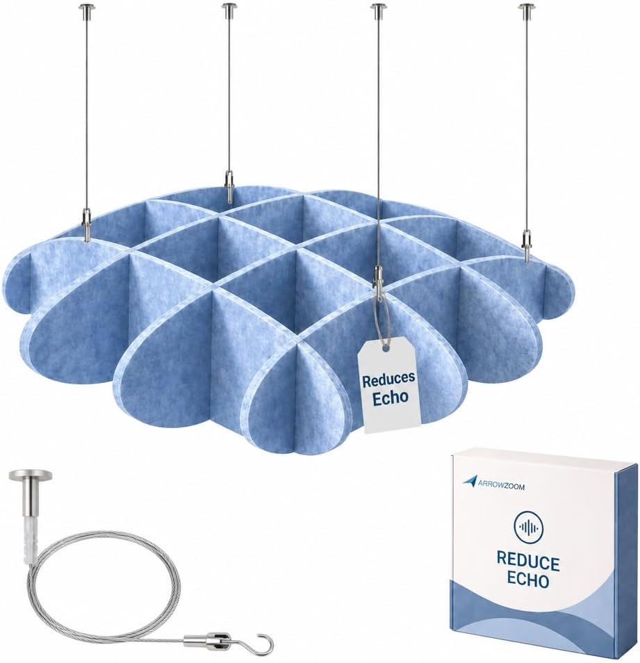 Arrowzoom Acoustic Ceiling Panels 31 in Blue AZ1463