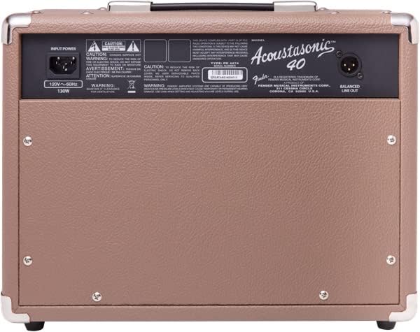 Fender Acoustasonic 40 Acoustic Guitar Amplifier Bundle with Instrument Cable...