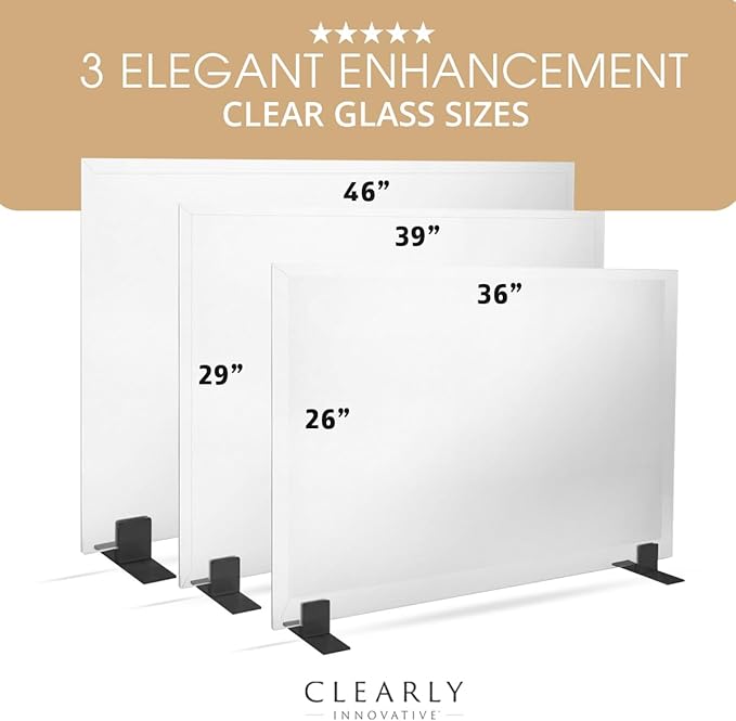 Premium Tempered Glass Fireplace Screen