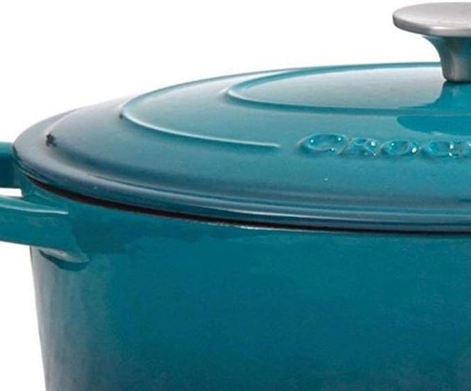 Crock-Pot Artisan 5-Quart Round Enameled Cast Iron Dutch Oven – Teal Ombre