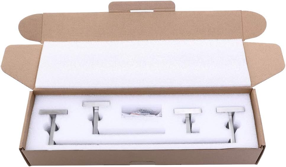 TASTOS 3-Piece Bathroom Hardware Set Brushed Nickel Wall Mounted Bathroom Acc...