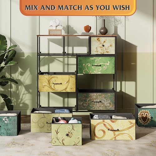 WLIVE 9-Drawer Dresser, Fabric Storage Tower