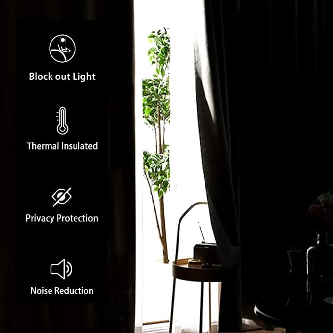 JIUZHEN Velvet Curtains for Living Room