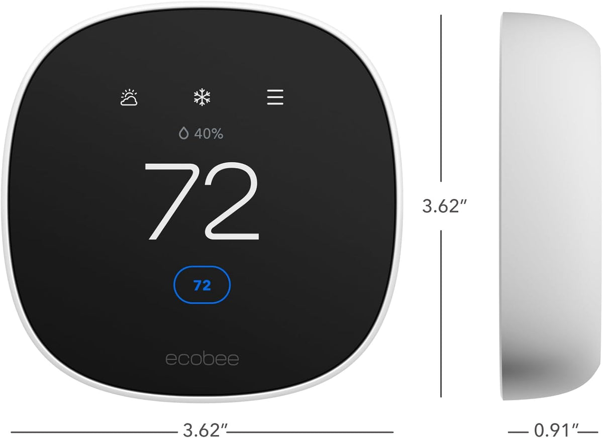 ecobee Smart Thermostat Essential - WiFi Thermostat, Energy Star Certified