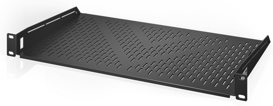 AC Infinity Vented Rack Shelf 1U, 10" Deep for 19" Servers & Racks