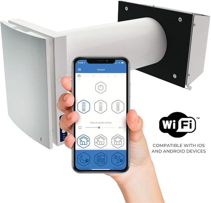 VENTS-US TwinFresh Expert RW1-85-2 V.2 Ductless Through the Wall Ventilation Fan
