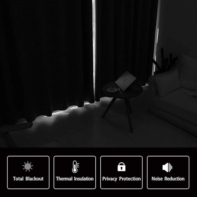 DWCN Dusty Blue Blackout Curtains