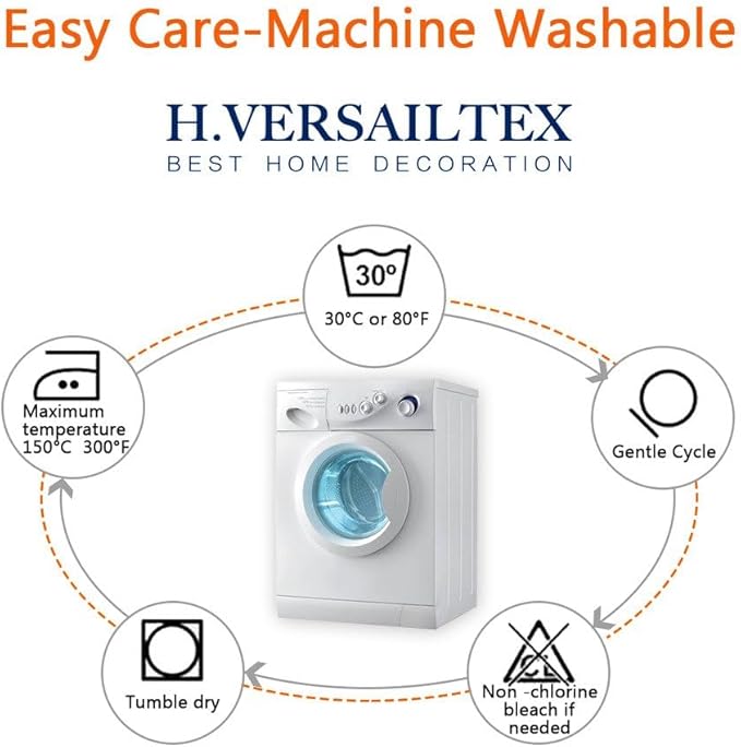 H.VERSAILTEX Blue Blackout Curtains