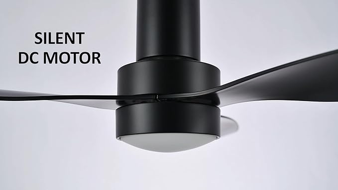 SMAAIR Ceiling Fan with Light and Remote Control 52 Inch, Flush Mount Ceiling