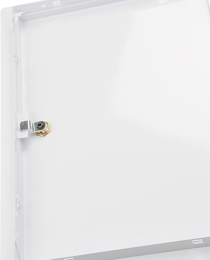 10" x 14" Lockable White Metal Access Door. Service Shaft Panel