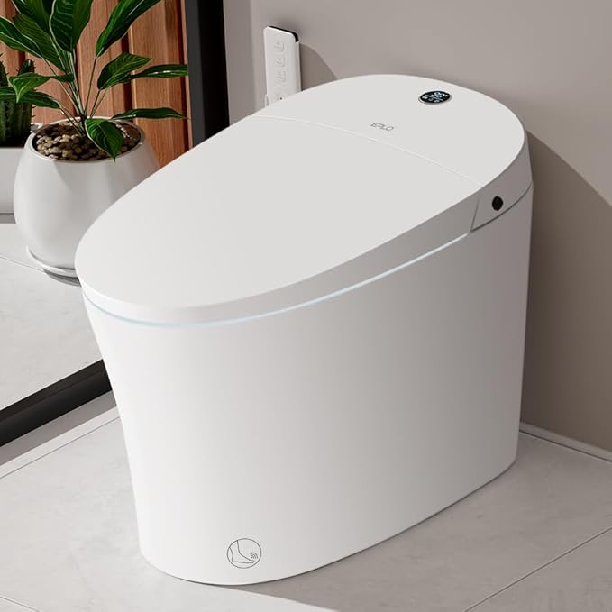 EPLO Smart Toilet Bidet with Auto Open Close, Foam Shield, 1000G MaP Flush Score