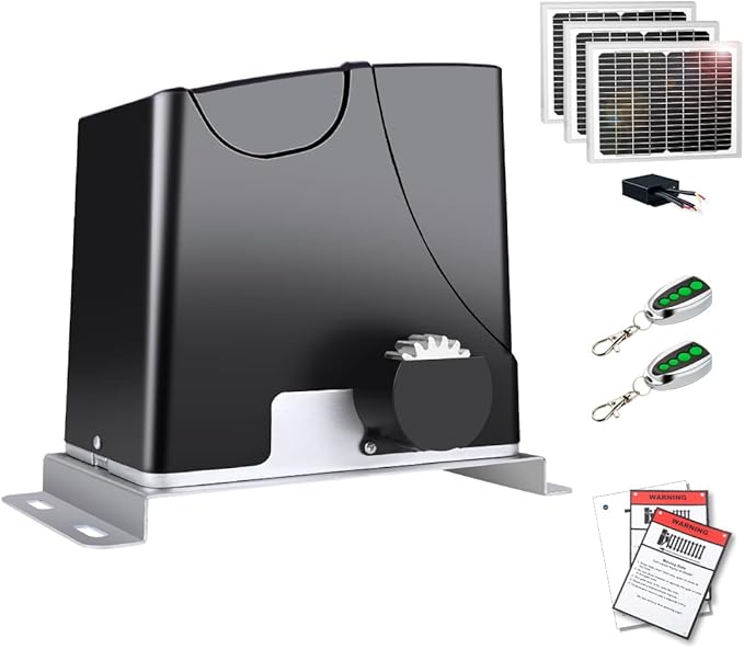 TOPENS DK1000S Solar Sliding Gate Opener Rack Drive Automatic Gate Motor
