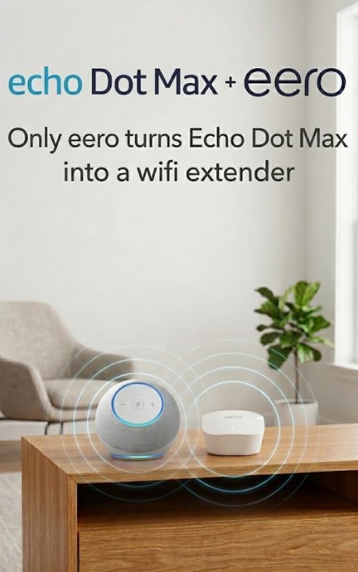 Amazon Echo Dot Max (newest model), Alexa speaker with room-filling sound and...