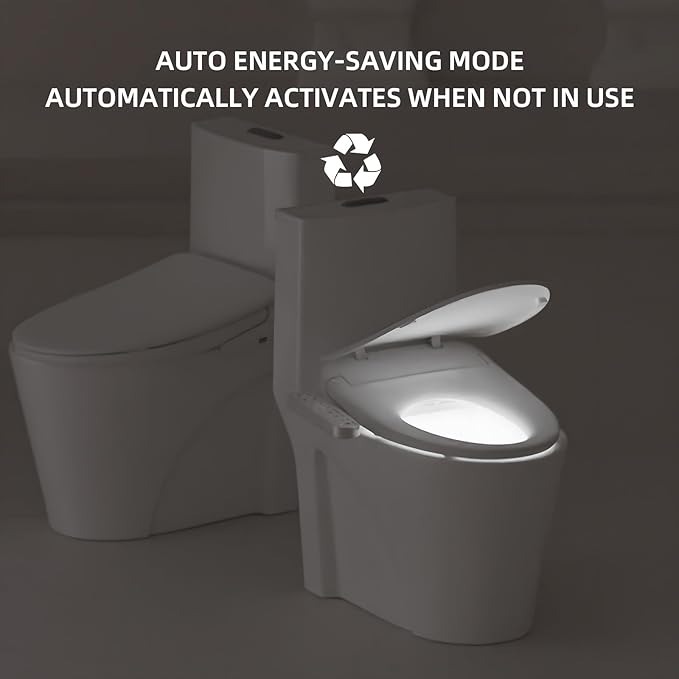 Aquatiz Elongated Smart Toilet Seat, Electronic Heated Toilet Seat,