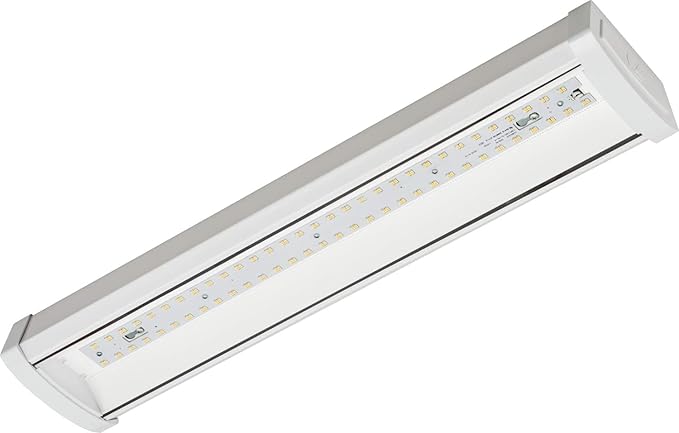 Lithonia Lighting 4 Foot LED Light Fixture, Low-Profile LED Wraparound Flush