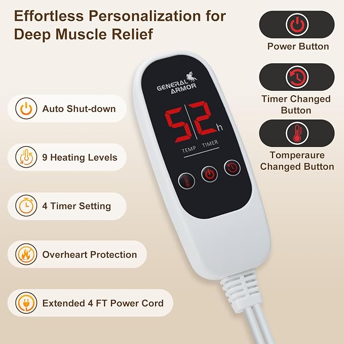 Infrared Heating Pad for Back, Full Body 72"x24", 6X Pain Relief