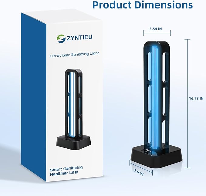 39W UV Light Sanitizer with Remote Control and 3 Timers – Ozone Free Home