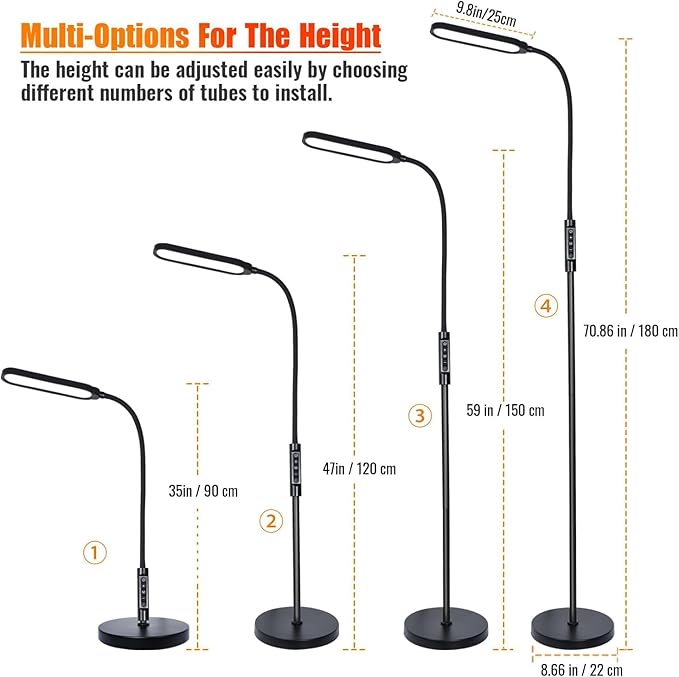 CeSunlight CRI95+ Floor Lamps for Living Room, 18W 3000LM Standing Lamp