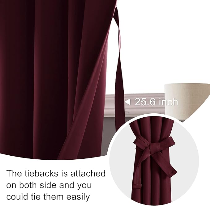 JIUZHEN Blackout Curtains for Bedroom (Set of 2)