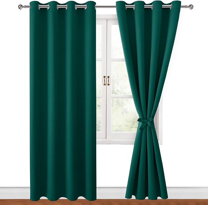 Hiasan Blackout Curtains for Bedroom, 52 x 96 Inches Long