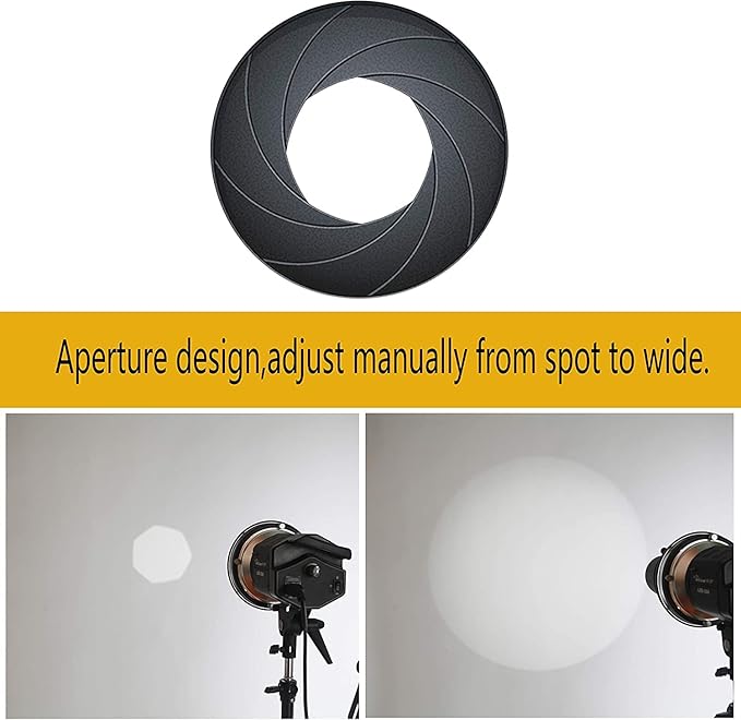 Alluneitter Bowens Mount Snoot, Strobe Video Snoot Conical Projector snoot