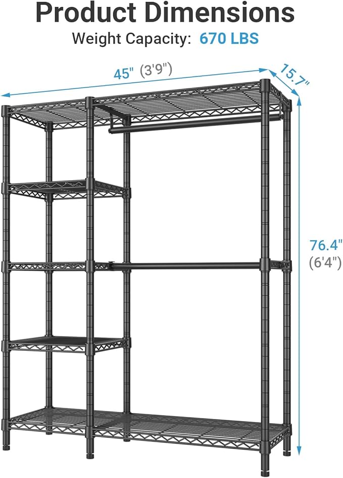 VIPEK V7C Garment Racks with Cover Portable Closets