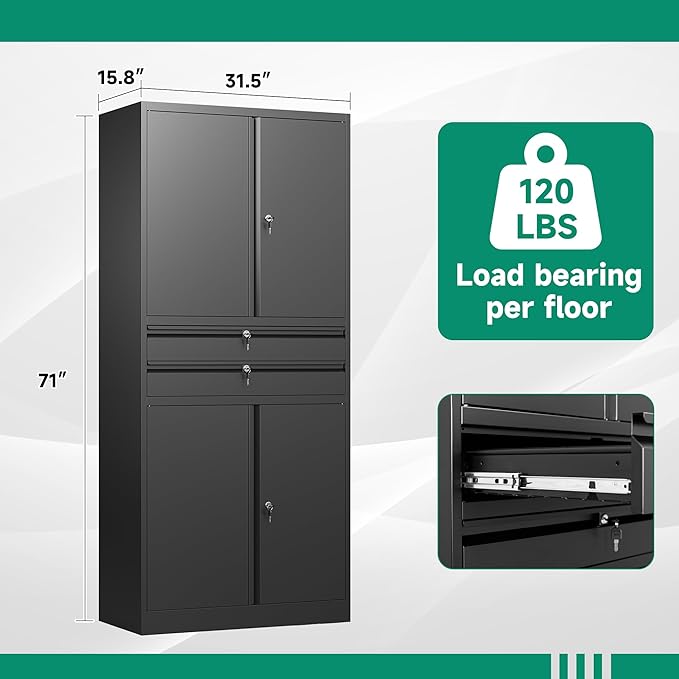 Letaya Metal Garage Storage Cabinet