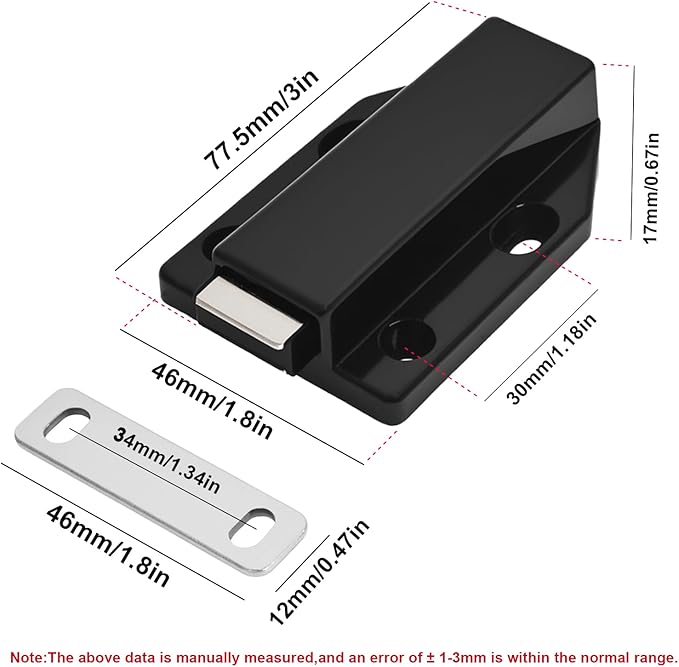 8 Pack Magnetic Push Latch, Heavy Duty Magnetic Touch Latch,