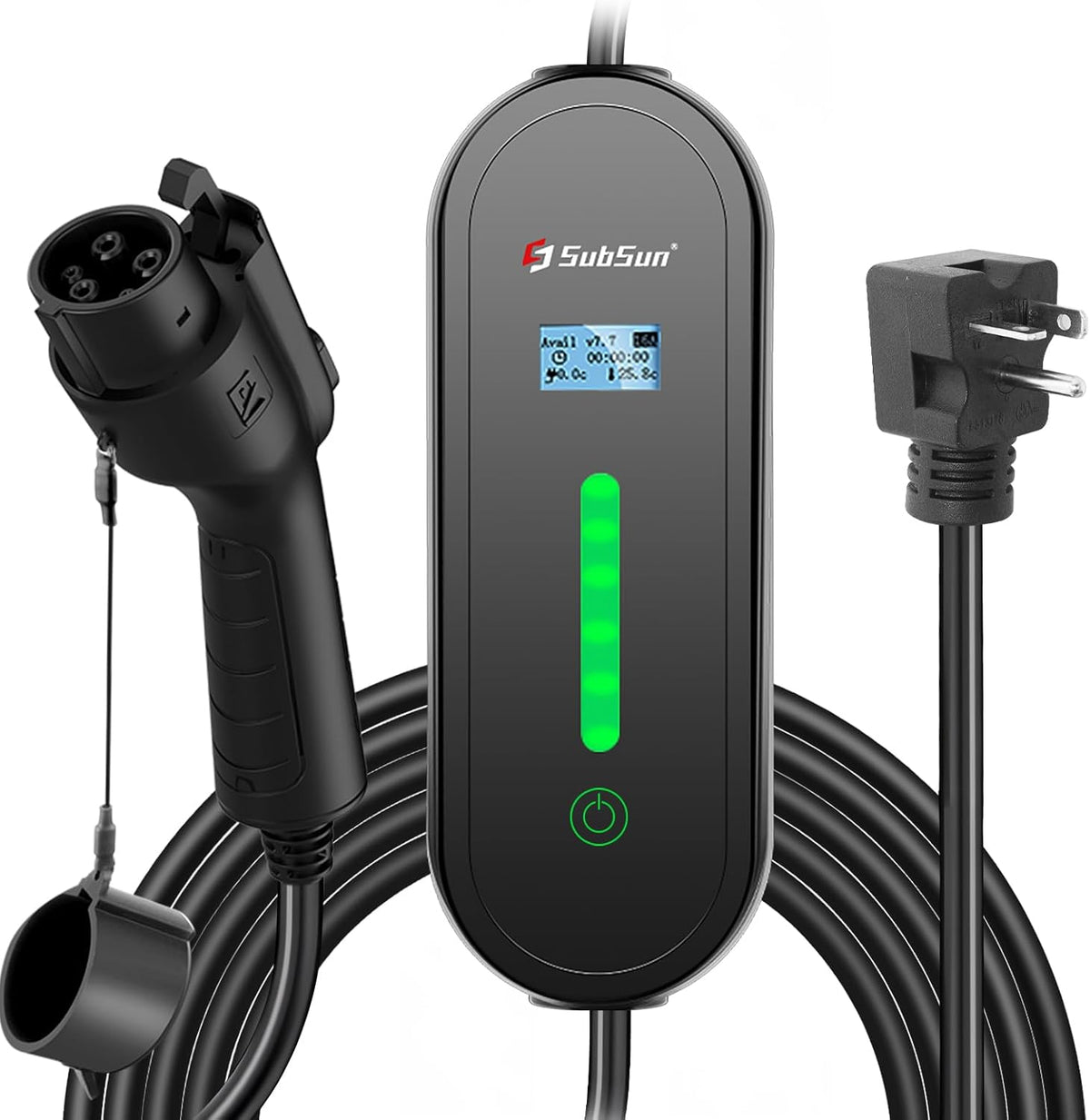 SubSun J1772 Level 1/2 EV Charger 16A 120V/240V 25ft Portable Cable