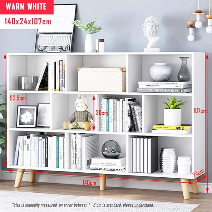 IOTXY Wooden Open Shelf Bookcase