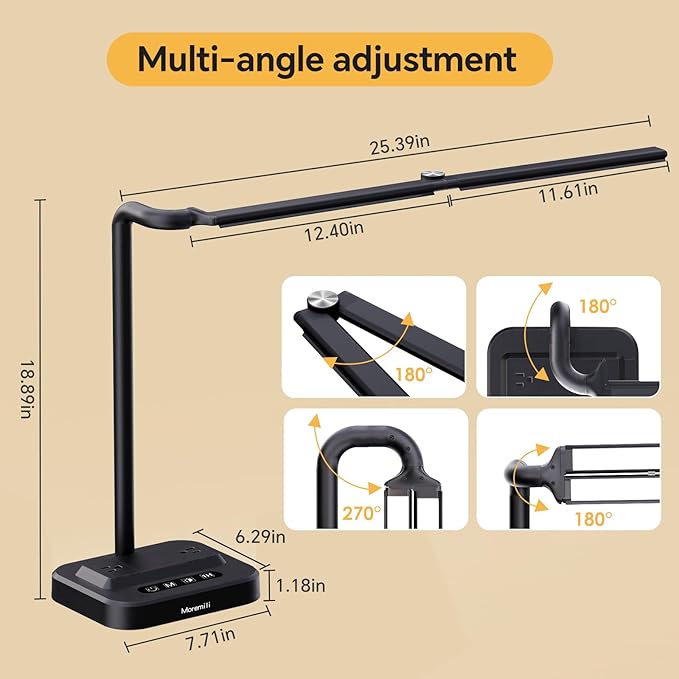 Moremili Adjustable LED Desk Lamp
