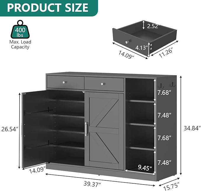 Loomie 5-Tier Shoe Cabinet
